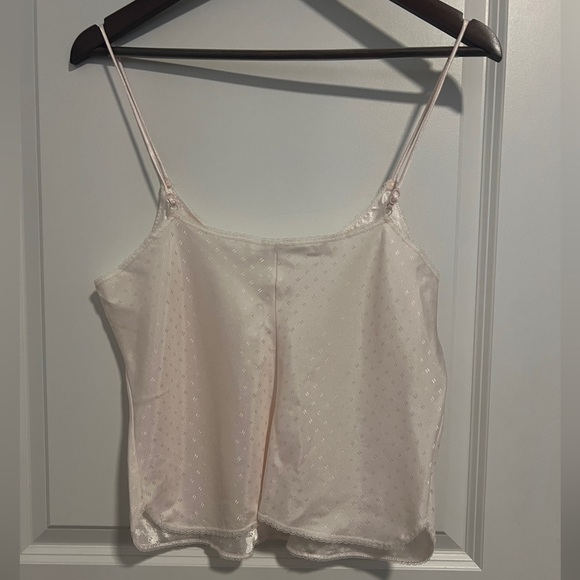 VINTAGE 90S BABY PINK SATIN LINGERIE CAMI TOP - Picture 3 of 5